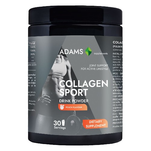 Collagen Sport (pulbere instant, aroma piersica) 600gr, Adams