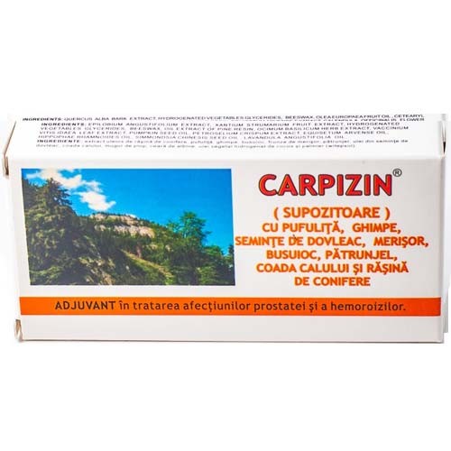 Supozitoare Carpizin 10buc, 1.5gr, Elzin Plant imagine produs la reducere