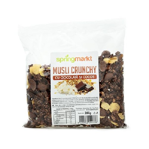 Crunchy musli (cu ciocolata si cocos) 350gr Springmarkt vitamix.ro imagine noua reduceri 2022