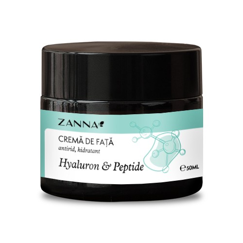 Crema de fata cu Acid Hialuronic și Peptide, 50ml, Zanna