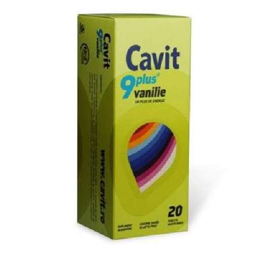 Cavit 9 Plus Vanilie 20tablete Biofarm
