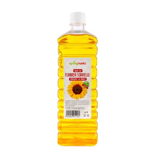 Ulei de floarea soarelui, presat la rece, 1L, Springmarkt vitamix.ro