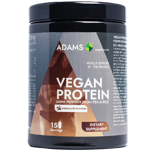 Vegan Protein (ciocolata), 454gr, Adams