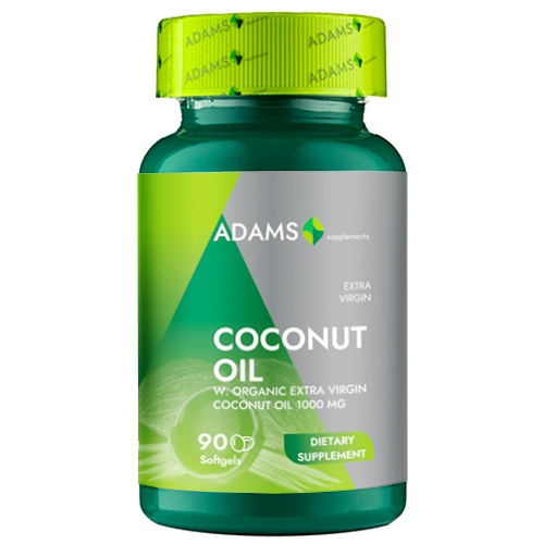 Coconut Oil 1000mg 90 cps, Adams