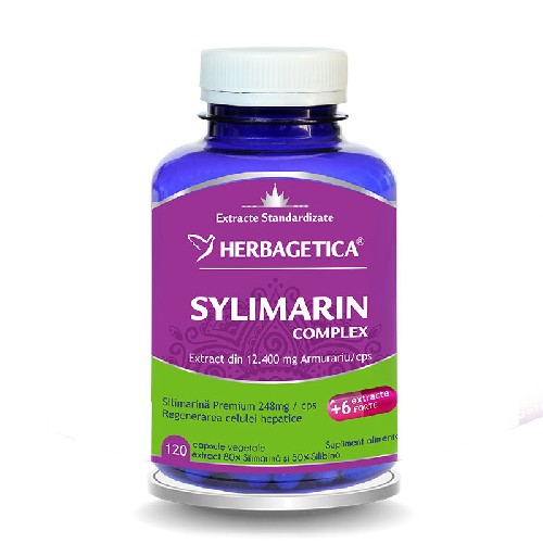 Silymarin 80/50 Detox Forte 120 cps Herbagetica vitamix poza