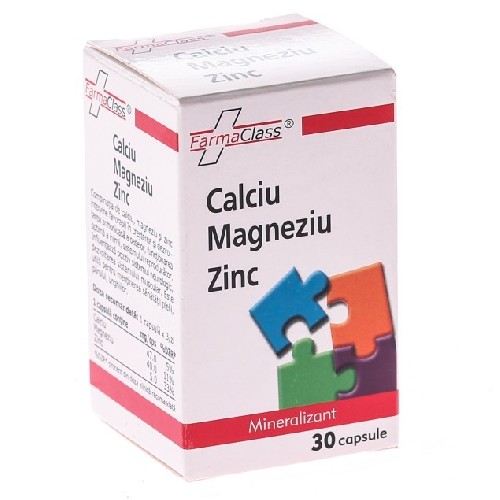 Calciu+Magneziu+Zinc 30cps Farma Class vitamix poza