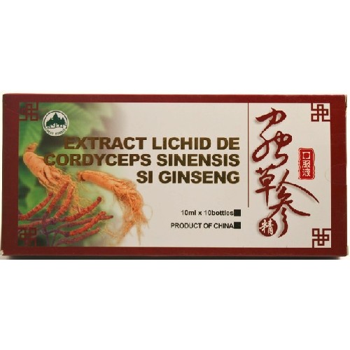 Extract de Cordiceps + Ginseng Fiole 10x10ml vitamix poza
