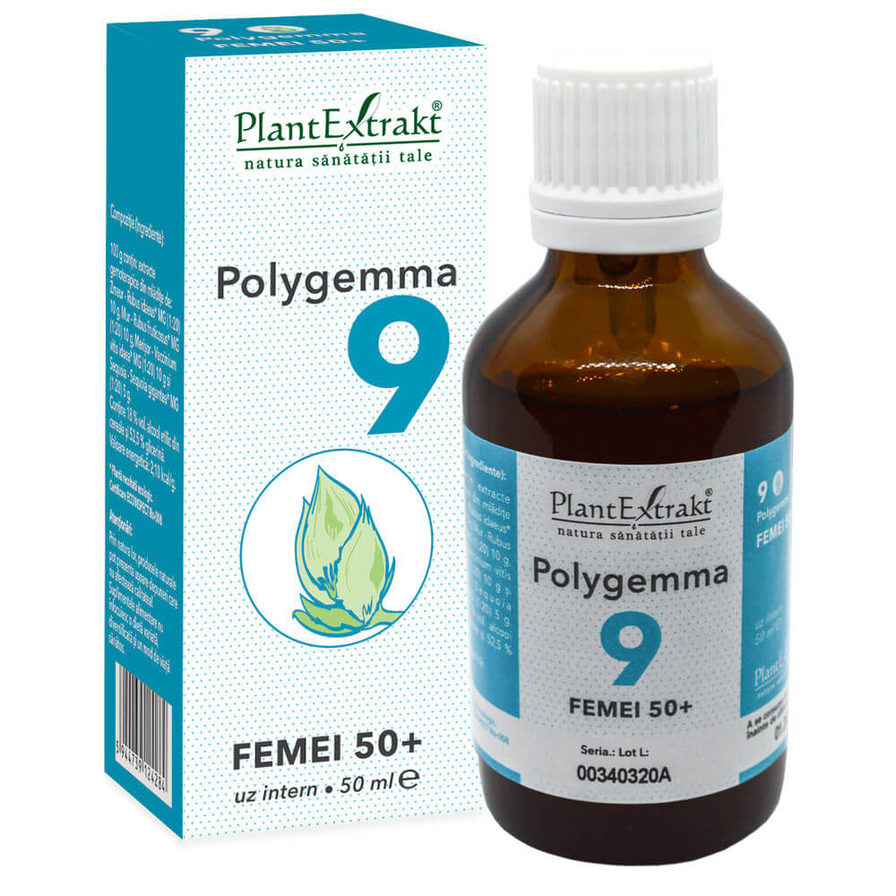 Polygemma 9 - Femei 50+ 50ml, PlantExtrakt