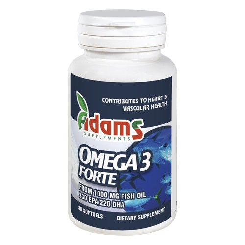 Omega3 Forte 330 EPA 220 DHA 30 cps. Adams Supplements imagine produs la reducere