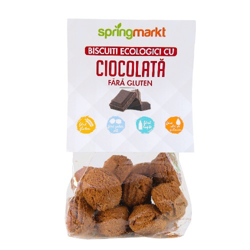 Biscuiti Eco cu Ciocolata, Fara Gluten, 100gr, springmarkt vitamix.ro imagine noua reduceri 2022