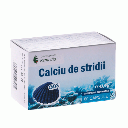 Calciu Stridii+Vitamina D3 60cps Remedia imagine produs la reducere