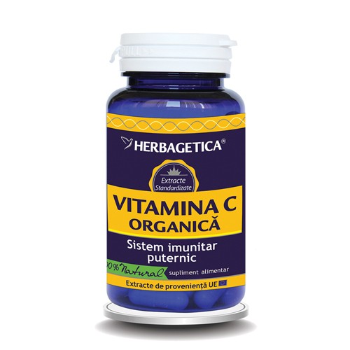 Vitamina C Organica 70cps Herbagetica imagine produs la reducere