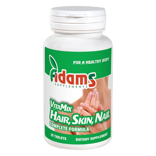 VitaMix Hair, Skin & Nail 30tab Adams Supplements imagine produs la reducere