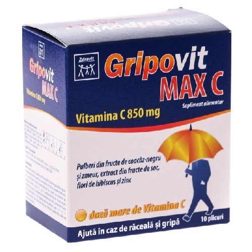 Gripovit Max C 850 mg 12pl Zdrovit imagine produs la reducere
