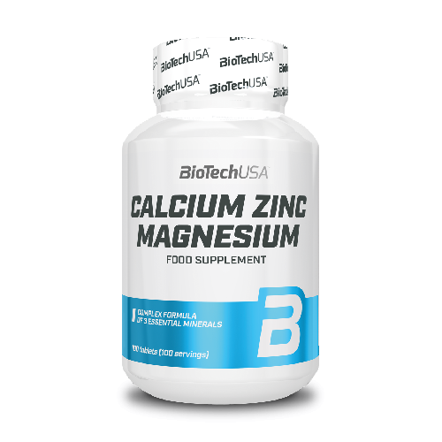 Calcium Zinc Magnezium 100tbl. BiotechUSA imagine produs la reducere