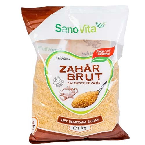 Zahar brut din Trestie, 1kg + 100gr gratis, Sano Vita imagine produs la reducere