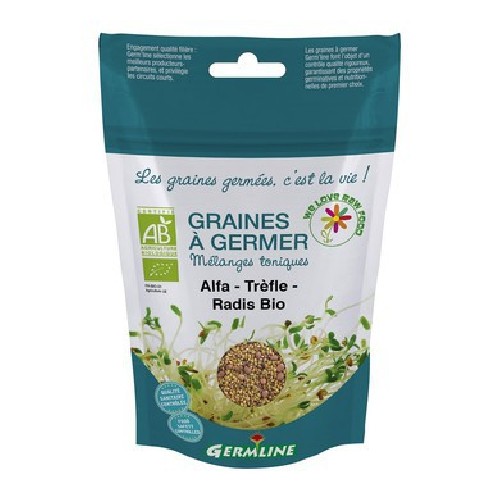 Mix Alfalfa, Trifoi, Ridiche pentru Germinat Bio 150gr Germline vitamix poza