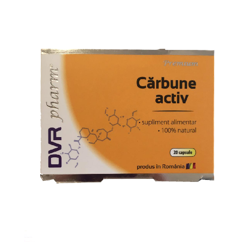 Carbune Activ, 20cps, DVR Pharm vitamix poza