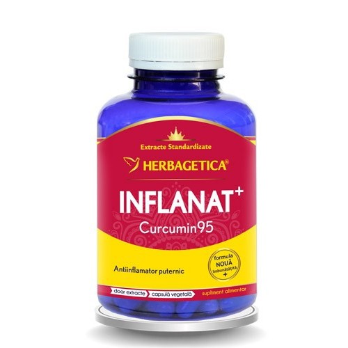 Inflanat Curcumin 95 120 cps Herbagetica vitamix poza