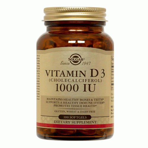Vitamina D3 1000 Iu 100cps Solgar imagine produs la reducere