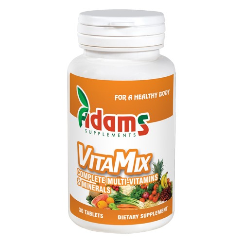 VitaMix (Multiminerale & Multivitamine) 30 tablete Adams imagine produs la reducere