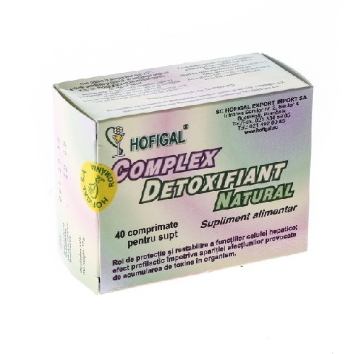 Complex Detoxifiant Natural 40cpr Hofigal vitamix.ro