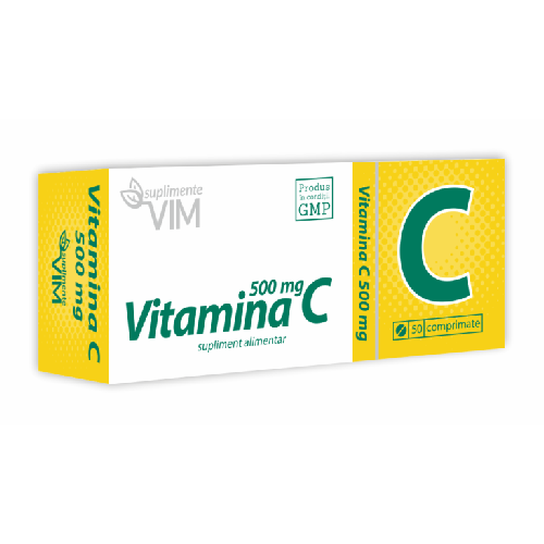 Vitamina C 500 mg 50 cpr. Suplimente VIM vitamix poza