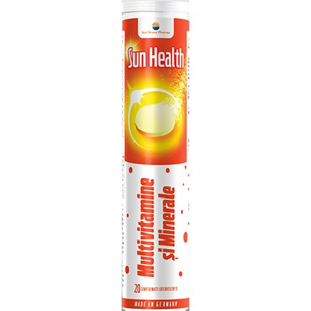 Sun Health Efervescent Mulitivitamine+Minerale 20cpr vitamix.ro