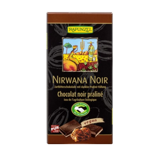 Ciocolata Nirwana Neagra 55%cacao 100gr Rapunzel imagine produs la reducere