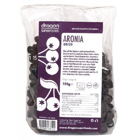 Fructe Uscate Aronia Eco 150gr Dragon vitamix.ro imagine noua reduceri 2022