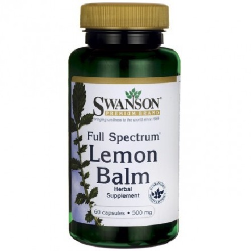 Roinita Lemon Balm 500mg 60cps Swanson vitamix poza