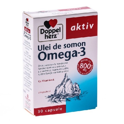 Omega 3 - Ulei de Somon 800mg 30cpr Doppel Herz