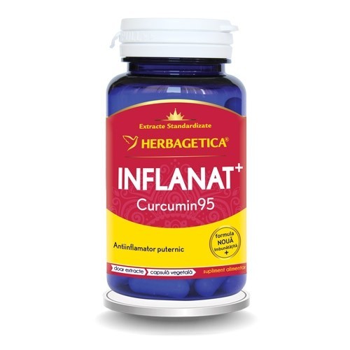 Inflanat Curcumin 95 60cps Herbagetica vitamix poza