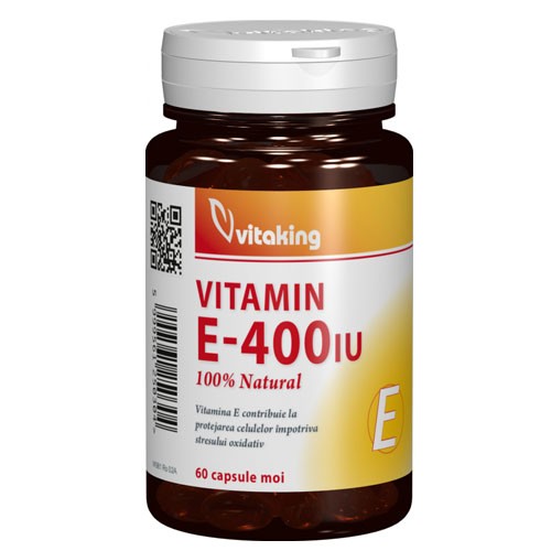 Vitamina E Naturala 400UI 60cps Vitaking vitamix poza