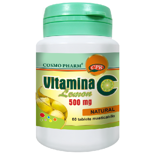 Vitamina C 500mg Lemon 60tab Cosmopharm imagine produs la reducere