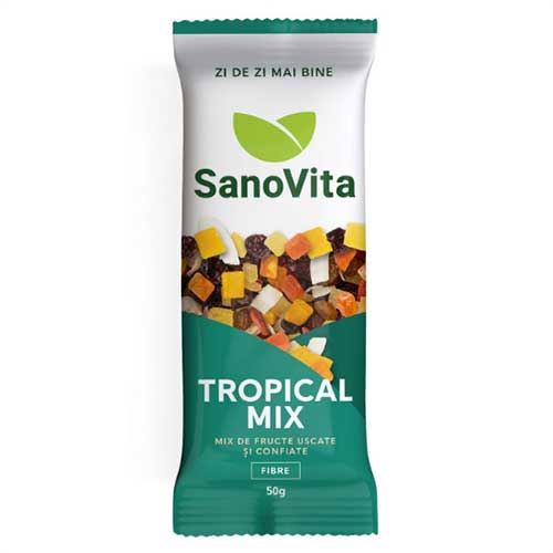 Mix Fructe Uscate Confiate, 50g, Sano Vita
