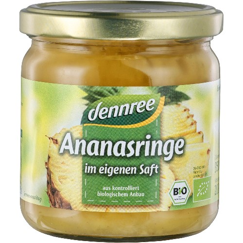 Inele de ananas in suc propriu, 350g, Dennree vitamix.ro imagine noua reduceri 2022