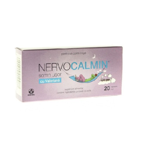Nervocalmin Somn Usor cu Valeriana 20cps Biofarm imgine