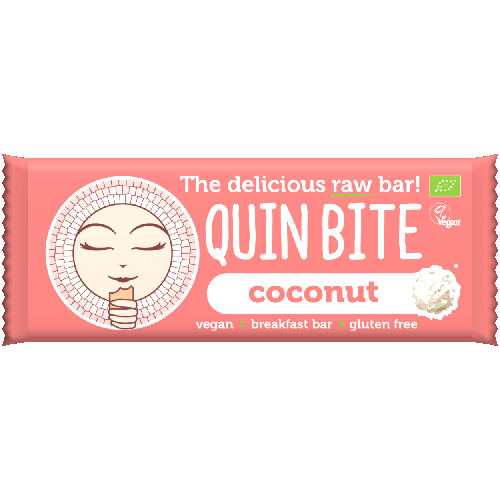 Baton Organic cu Cocos Quin Bite 30gr imagine produs la reducere