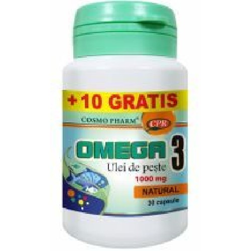 Omega 3 Ulei de Peste 1005mg 30+10cps Cosmopharm