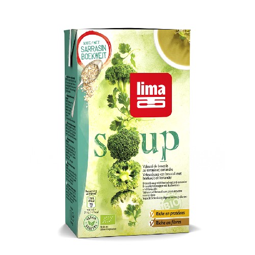 Supa Crema de Broccoli cu Hrisca si Coriandru Bio 1l Lima