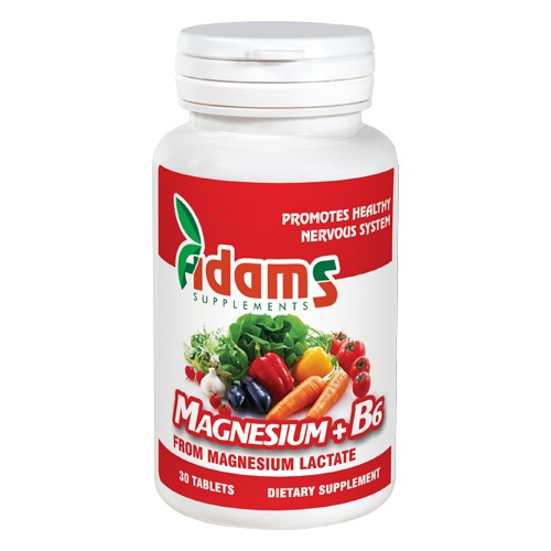 Magneziu+B6 30tab Adams Supplements