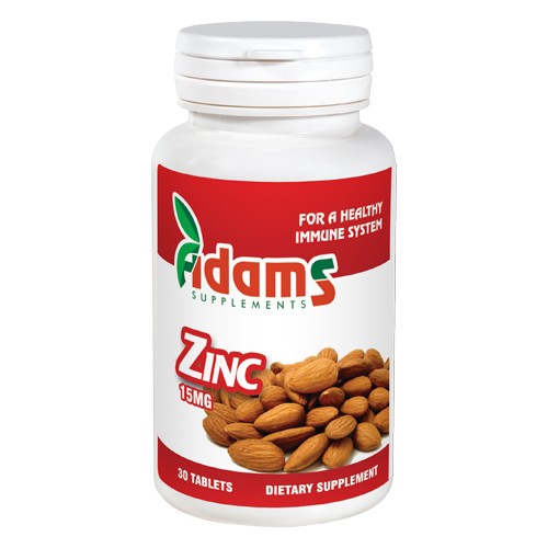 Zinc 15mg 30 tablete Adams Supplements
