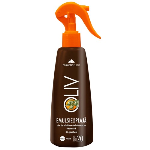 Emulsie Plaja Spray Oliv Spf20 200ml Cosmetic Plant vitamix.ro imagine noua reduceri 2022