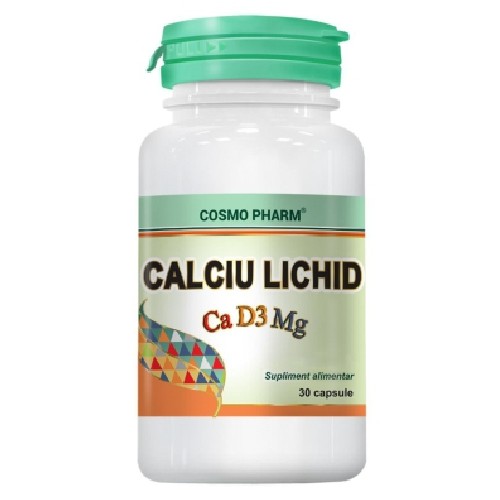 Ca-Mg-Vit. D Lichid 30cps Cosmopharm vitamix poza