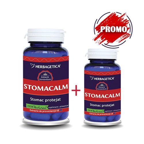 Pachet Stomacalm 60+30cps Herbagetica imagine produs la reducere