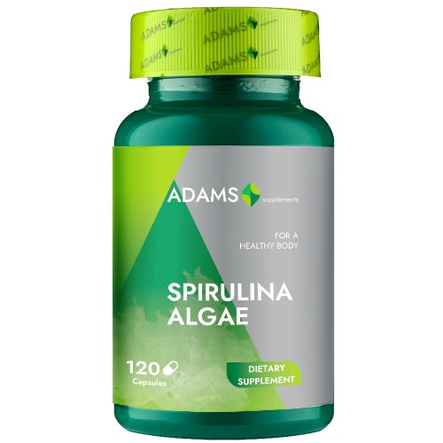 Alga Spirulina 400mg, 120cps, Adams Supplements