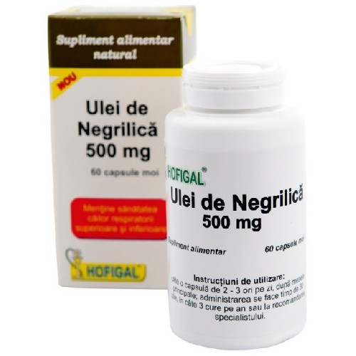 Ulei De Negrilica 500mg, 60cps, Hofigal vitamix.ro