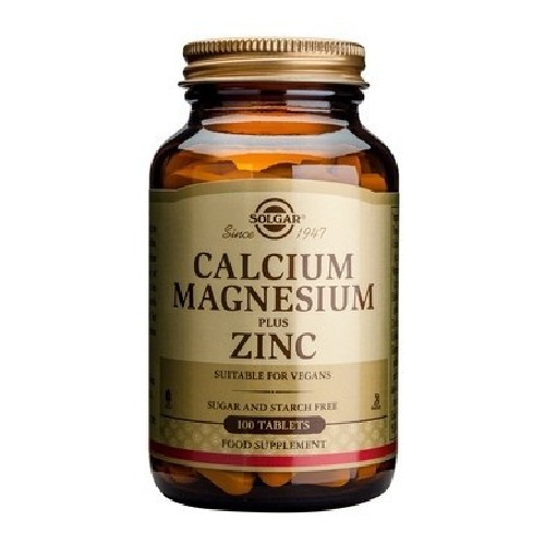 Calcium, Magnesium, Zinc 100tab Solgar vitamix.ro