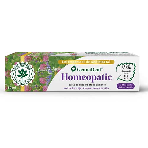 Pasta Dinti Gennadent Homeopatic 80ml Viva Natura